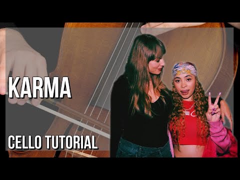 SUPER EASY: How to play Karma  by Taylor Swift ft Ice Spice on Cello (Tutorial)