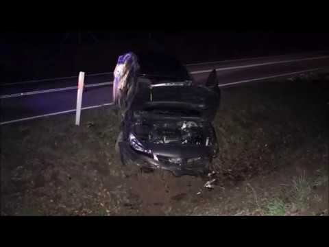 Kierujący osobowym Oplem dachował koło miejscowości Kruszyna - 29.10.2018