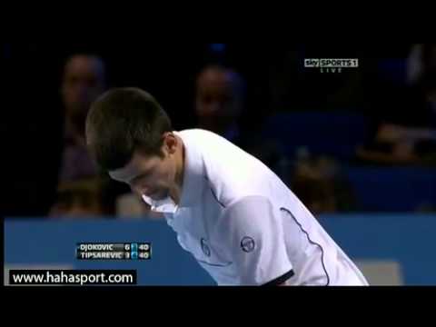 Novak Djokovic vs Janko Tipsarevic _ATP World Tour Finals London 2011 _Set2