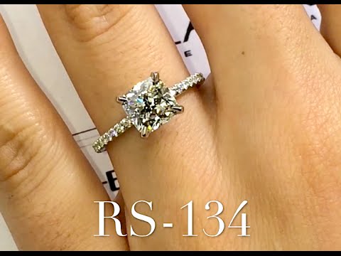 2 carat Cushion Cut Diamond  Engagement Ring