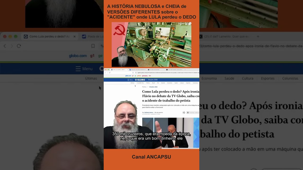 A HISTÓRIA NEBULOSA e CHEIA de VERSÕES DIFERENTES sobre o "ACIDENTE" onde LULA p
