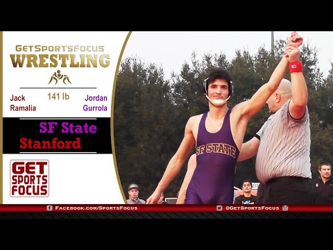 Stanford vs SF State Wrestling | 141lb Jordan Gurrola vs Jack Ramalia