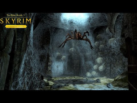 Arvel the Swift & Wounded Giant Frostbite spider - The Elder Scrolls V:Skyrim Anniversary Edition