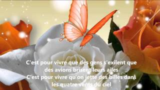 Céline Dion - C&#39;est pour vivre (Lyrics)