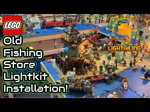 Lego Old Fishing Store Lightailing Lightkit Installation Tutorial/Tips! Discount Code in Description