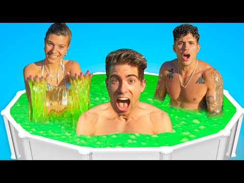 WE GET INTO A POOL FULL OF SLIME!!