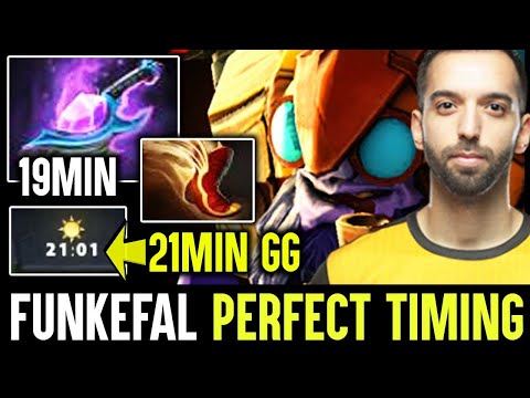 Funkefal Tinker God Perfect Item Timing - 21Min GG Best And Fast Full Gameplay Dota 2