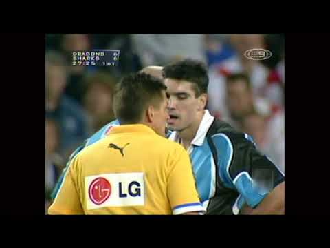 Chris Beattie punches Wayne Bartrim - Sharks vs Dragons KING HIT!!! 2001