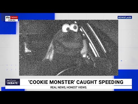 Cookie Monster caught speeding in Germany