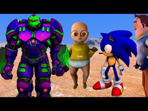 Hulkbuster Vs Sonic Çaki Bebek Hello Neighbor UEBS