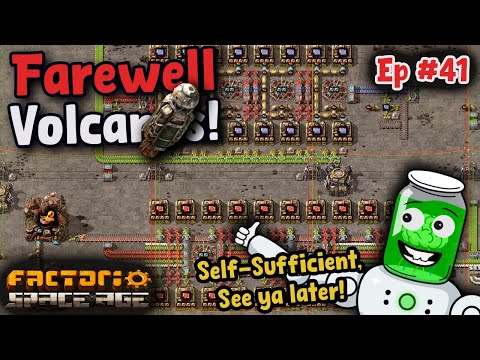 Leaving Volcanus Behind | Let's Play Ep41 | Factorio Spage Age