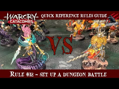 WARCRY CATACOMBS SET UP A DUNGEON BATTLE - WARCRY QUICK RULES REFERENCE GUIDE #12- Warhammer Rules