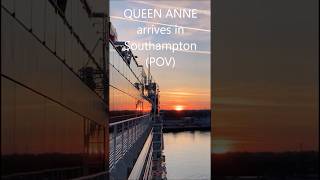 Timelapse QUEEN ANNE arriving in Southampton #cunard #cunardline #cruise #crusing #cruiseship