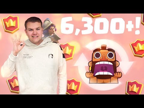INSANE CYCLE! 6,300+ 2.6 Hog Rider Cycle Deck LIVE Ladder Gameplay - Clash Royale