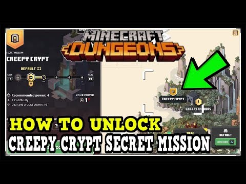 Minecraft Dungeons Creeper Woods Secret Mission called Creepy Crypt Location & How to Unlock