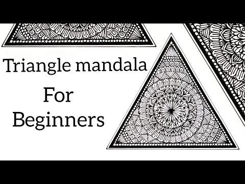 How to draw Geometric Mandala Art for Beginner Step by Step Tutorial triquetra design vanithaarts