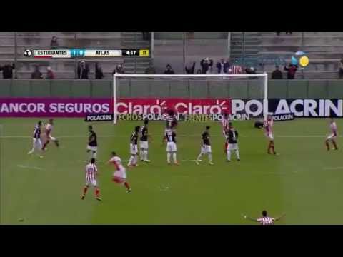 Gol de Marchioni. Estudiantes (LP) 1 - 0 Atlas. 32avos Copa Argentina 2016