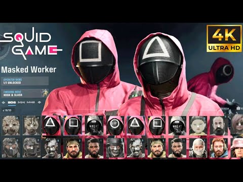 All PINK GUARDS Voice Lines, Animations, Weapons & Executions | COD BLACK OPS 6 Squid Game Event