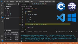 Download the video "C++ Setup in VS Code with g++ and gdb on Windows 10"