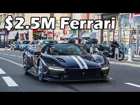 Brand New Ferrari Daytona SP3 Hypercar Driving in Monaco!