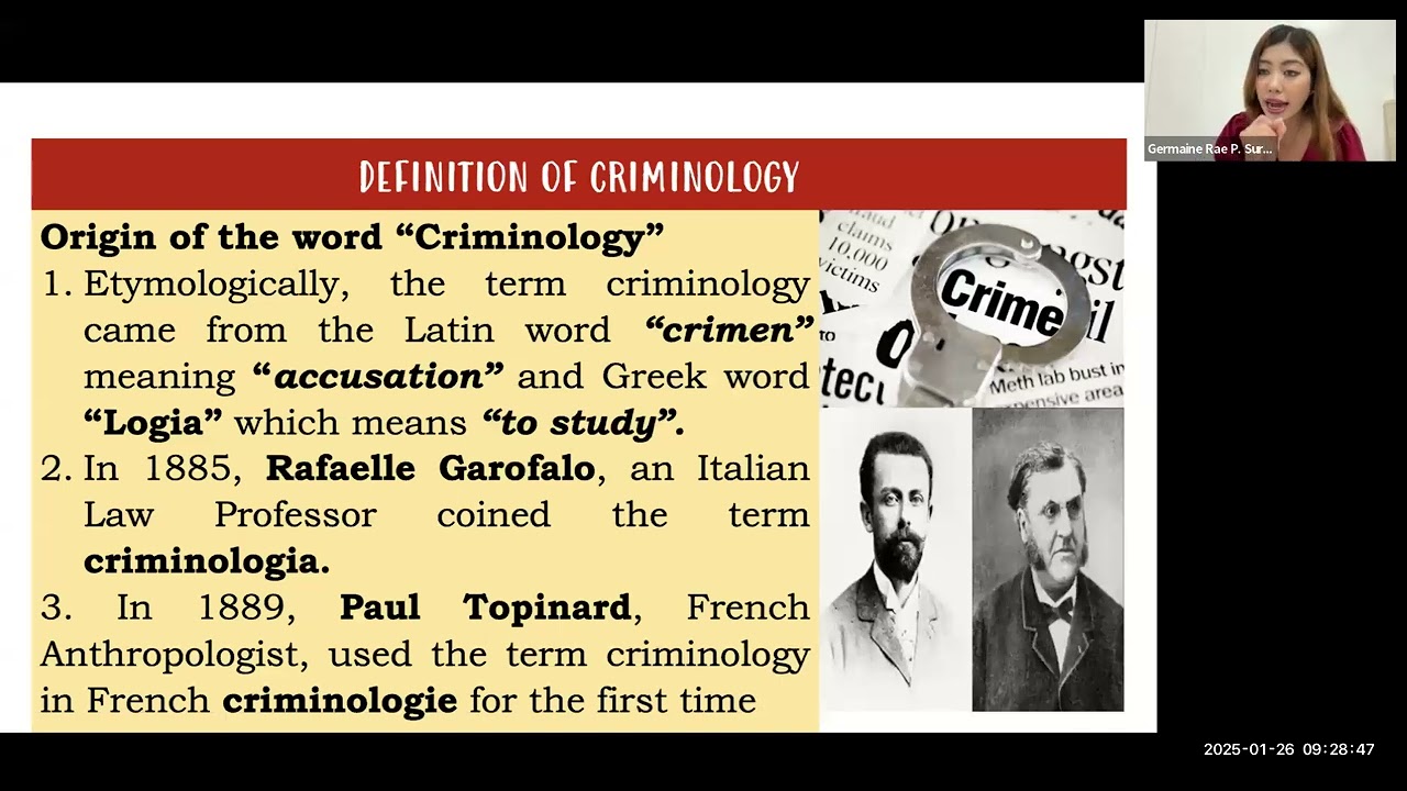 Criminology Area Summarized Topics for Februay 2025