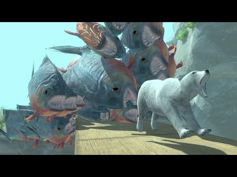 [ Dangerous Sea ] Run Away from Giant Piranha - Animal Revolt Battle Simulator