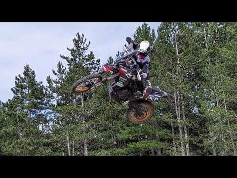 Pol Tarres showing some of his amazing skills on Tenere 700 during the 2023 Tenere Spirit event.