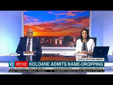 State Capture Koloane admits name dropping