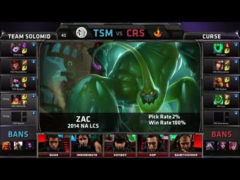 TSM vs Curse | 2014 NA LCS Spring split S4 W6D2 G2 | TSM vs CRS Week 6 Day 2 full game HD