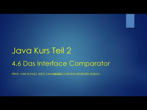 Java Teil 2  4.6 Das Interface Comparator