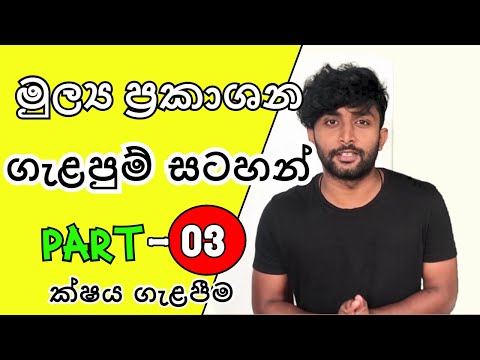මුල්‍ය ප්‍රකාශන ගැළපුම් සටහන් -PART 03 (ක්ෂය ගැළපීම) - Grade 11 Lesson 05