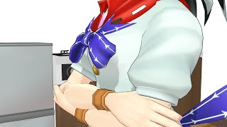 倒れるだけで腹筋ワンダーコア～（エア）【東方MMD紙芝居茶番劇】日常