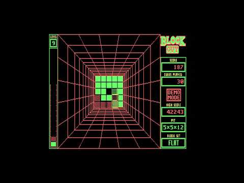 Blockout CGA on a EuroPC - Testing CGA capture, using the CGA2SCART Pro with a VGA 15KHZ mod.