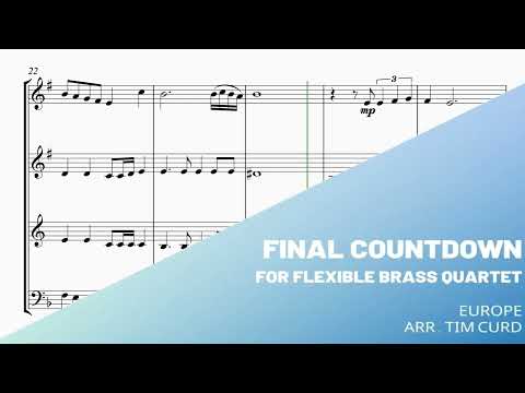 Final Countdown for Flexible Brass Quartet. Demo/Preview