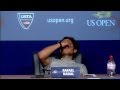 Rafael Nadal Cramps Up During Press Conference | US Open 2011