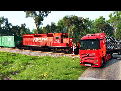 TRAINS VS TRUCKS | BeamNG Drive #9