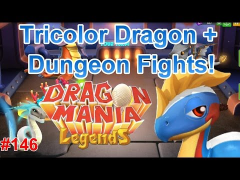 Dungeon Battles Episode, Tricolor Dragon +  New DML Series Beginning!- Dragon Mania Legends #146