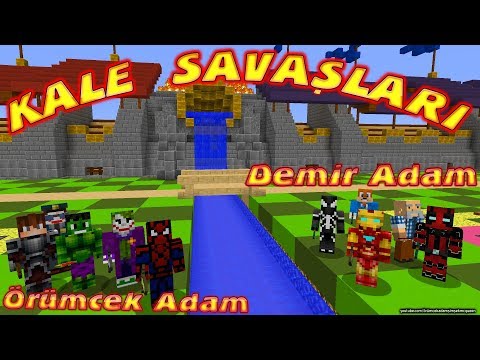 MiNECRAFT KALE SAVAŞLARI (Örümcek Adam Takımı vs. Demir Adam Takımı)