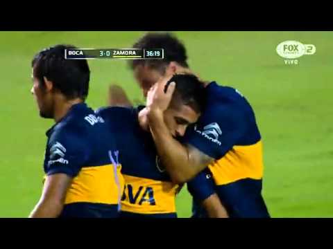 Boca 3 - Zamora 0 Gol Federico Carrizo / Copa Libertadores 2015