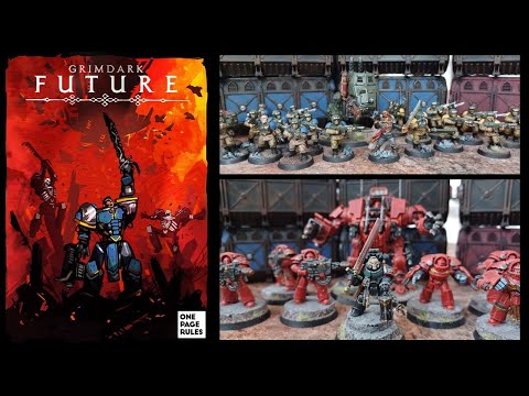 One Page Rules: Grim Dark Future Battle Report - Guardsmen Vs Blood Angels