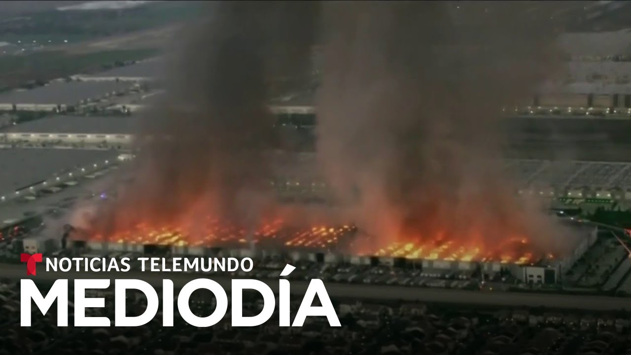 Video puede implicar al presunto causante de incendiar un almacén en California | Noticias Telemundo