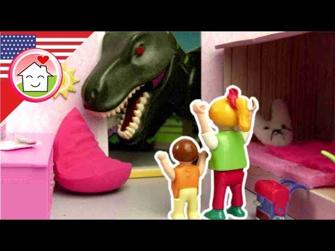 Playmobil English - Dinosaurs Are Here - The Hauser Family kids cartoon