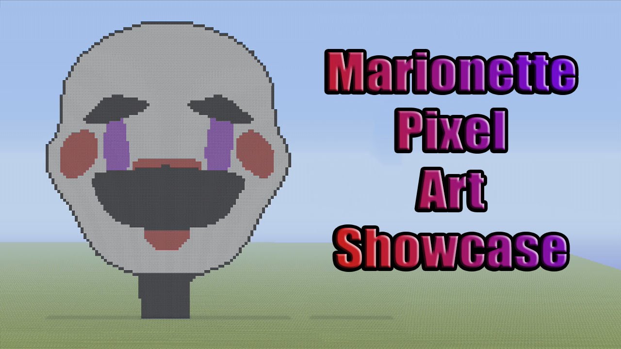 Minecraft Marionette/The Puppet Pixel Art Showcase (Five Nights At Freddy's 2)