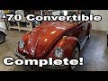 Classic VW BuGs 1970 Convertible Beetle Project Restoration Complete