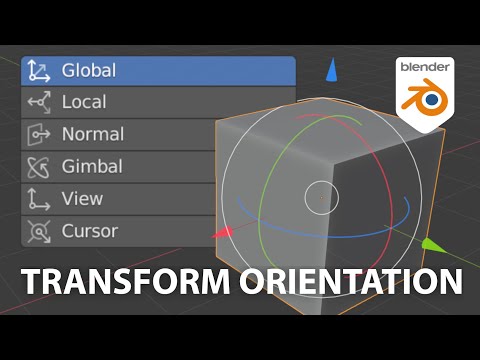 How to use Transform Orientations in Blender