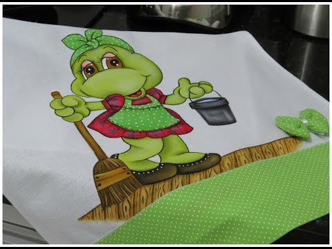 Pintura em tecido - Projeto Sapinha Secretária do Lar! Parte 3  Final