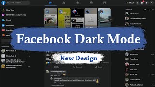 Active Facebook Dark Mode in Desktop or Laptop | Facebook Dark Mode Interface | New Facebook Design