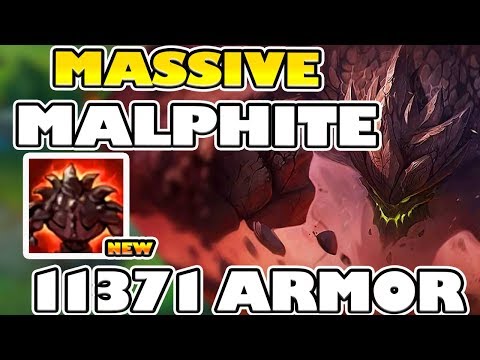 MALPHITE GROWS WITH ARMOR NOW!! MASSIVE MALPHITE WITH 1137 ARMOR! - League of Legends