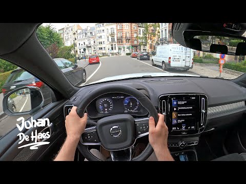 2021 VOLVO XC40 T4 RECHARGE PLUG-IN HYBRID 211 HP POV TEST DRIVE