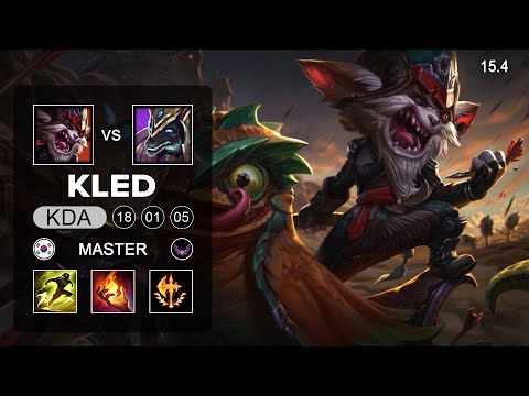 Kled vs Nasus Top - KR Master - Patch 15.4 Season 15
